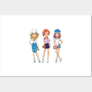 SET of fashion girls Posters and Art